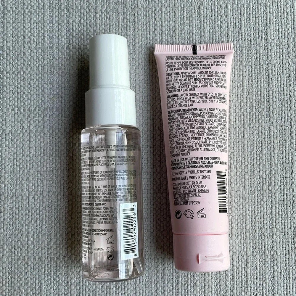 OUAI mini Anti-Frizz Hair Styling Cream and melrose place set